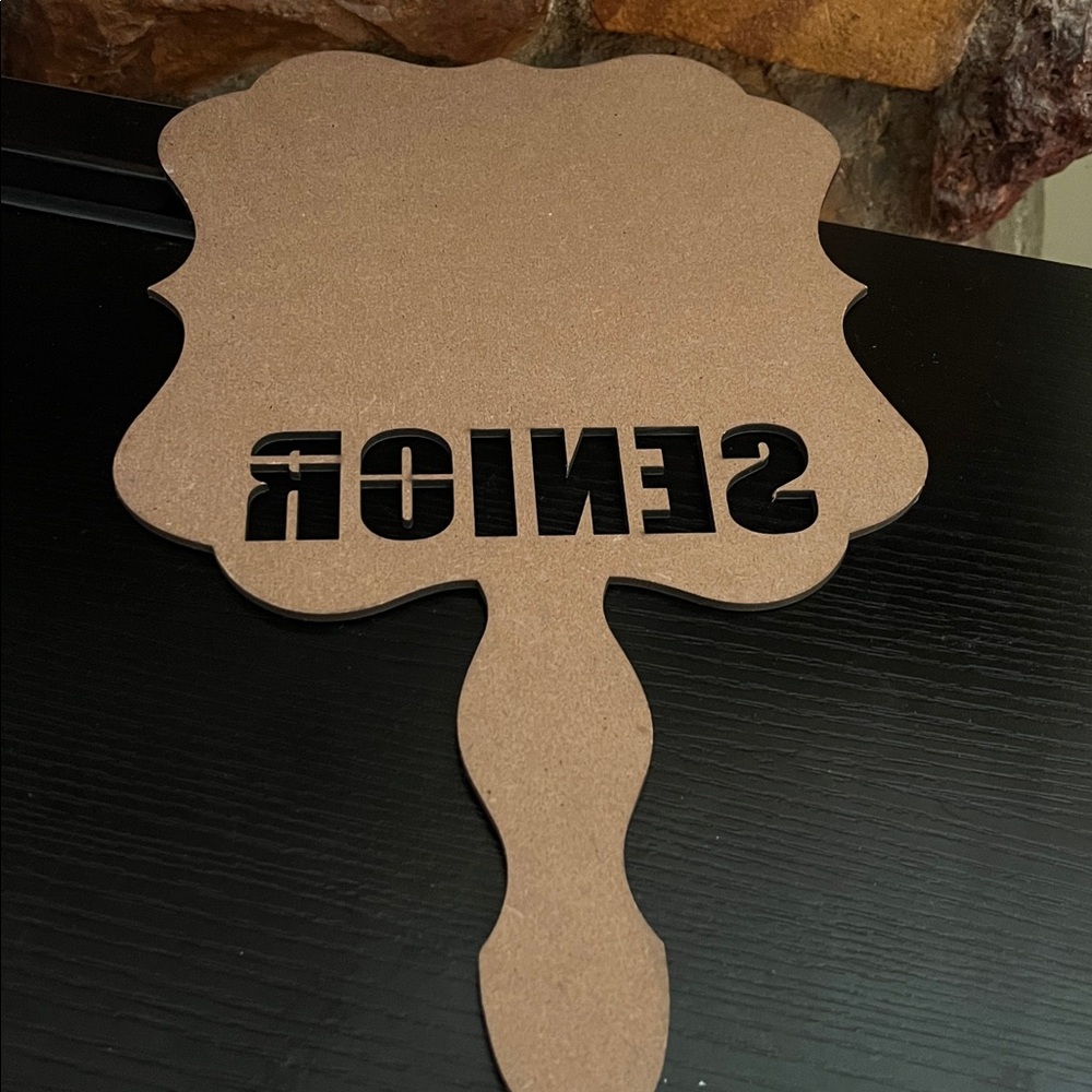 White 'SENIOR' Handheld Sign - Picture 2 of 3